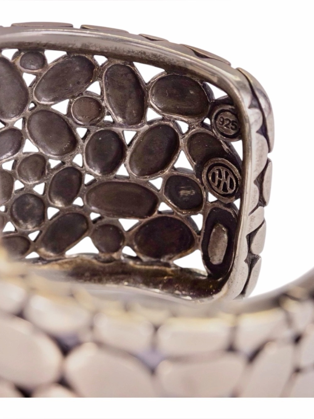 John Hardy Kali 925 Sterling Silver Cuff Pebble Bracelet - Women Jewelry - Picture 5 of 5